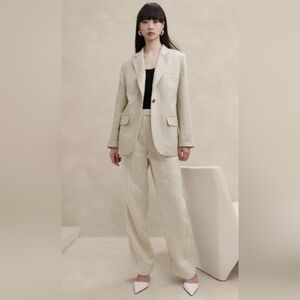 Banana Republic Single-Button Linen Blazer